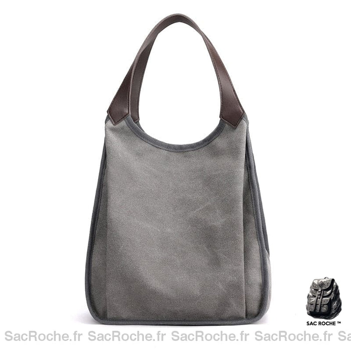 Sac Main Femme Gris Clair / 30X33X15Cm À