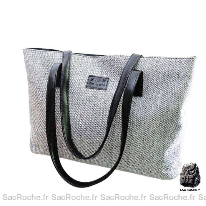 Sac Main Femme Gris Classique À
