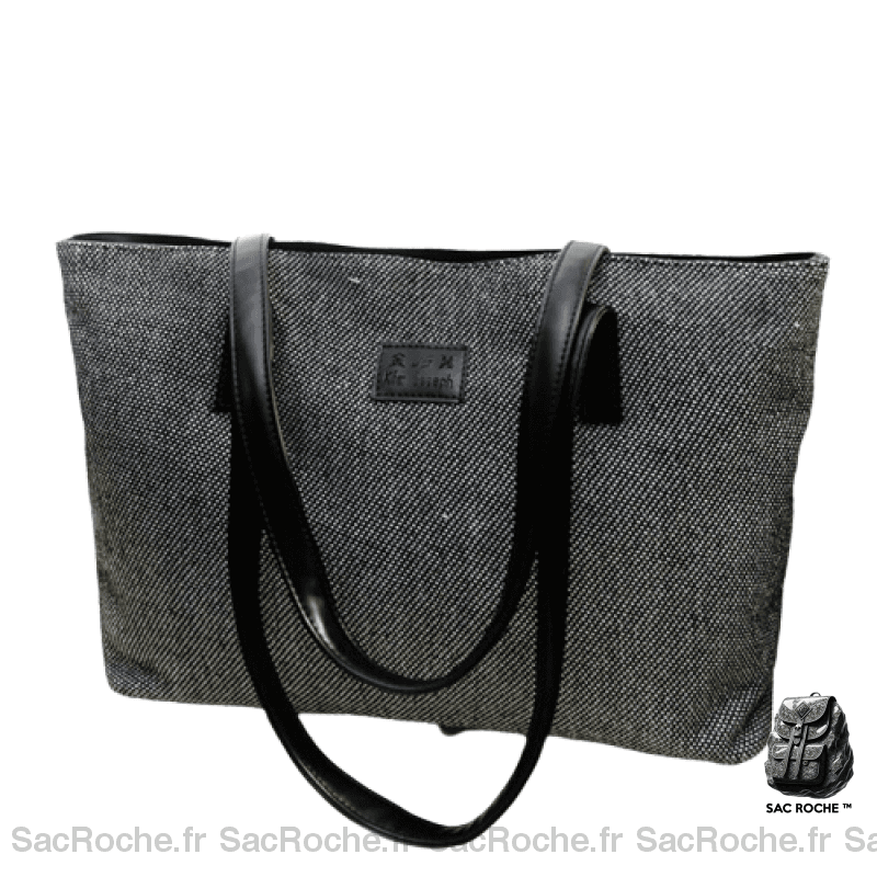 Sac Main Femme Gris Classique Foncé À