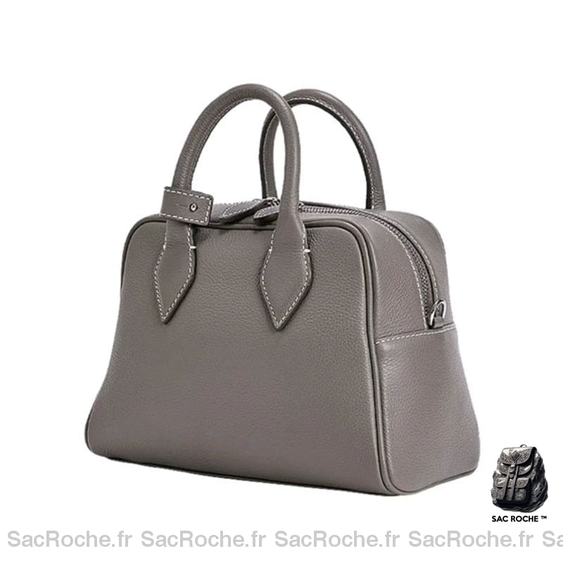 Sac Main Femme Gris Foncé Foncé / 23X17.5Cm À