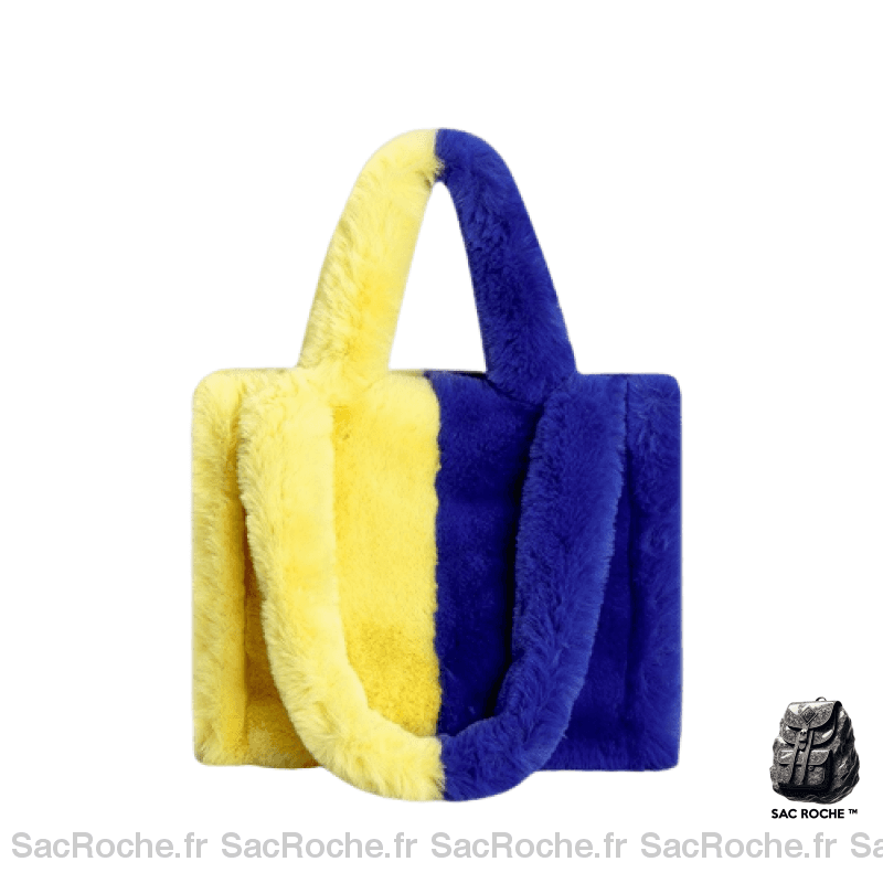 Sac Main Femme Hiver 2019 2020 Jaune Bleu À