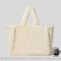 Sac Main Femme Hiver 2020 - modèle Blanc / 48x30x15cm - Sac Roche ™