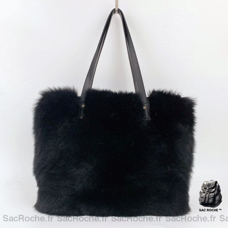 Sac Main Femme Hiver Elégant Noir À