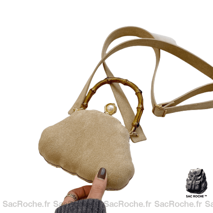 Sac Main Femme Hiver Tendance 2019 Beige / 16X12X6Cm À