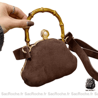 Sac Main Femme Hiver Tendance 2019 - modèle Marron / 16x12x6cm - Sac Roche ™