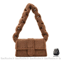 Sac Main Femme Hiver Tendance 2020 - modèle Marron / 27x15x8cm - Sac Roche ™