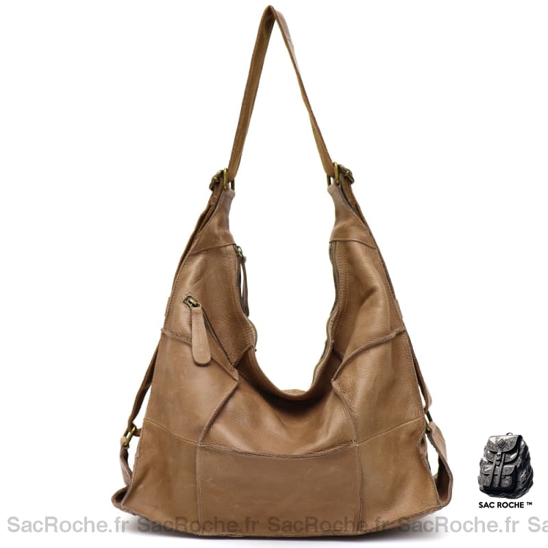 Sac Main Femme Hobo Cuir Noir À