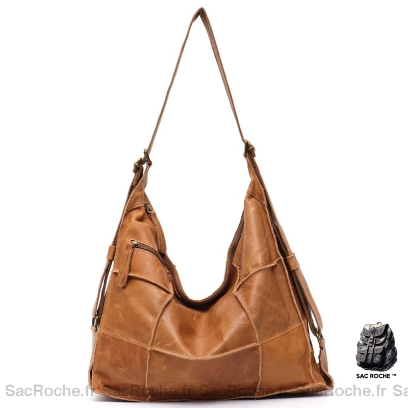 Sac Main Femme Hobo Cuir Noir À