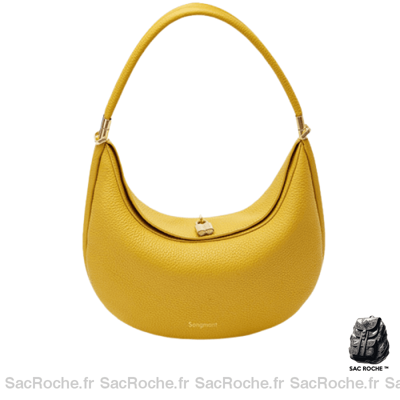 Sac Main Femme Jaune Moutarde À