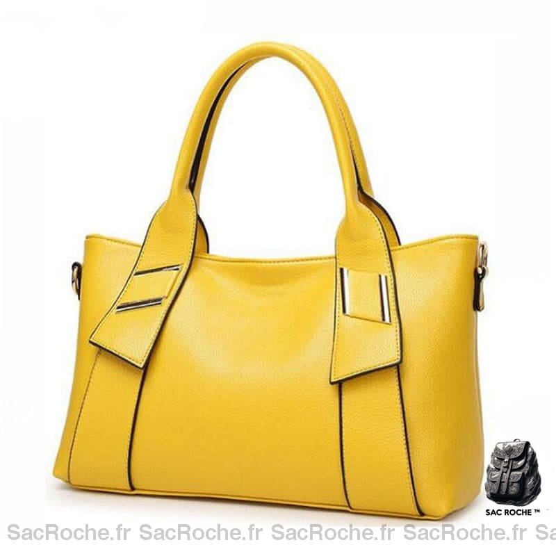 Sac Main Femme Jaune Moutarde Simplicité À