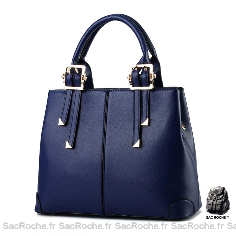 Sac Main Femme Joli Élégant Bleu À