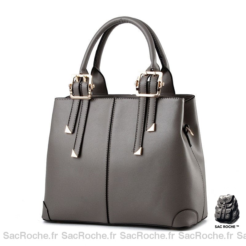 Sac Main Femme Joli Élégant Gris À