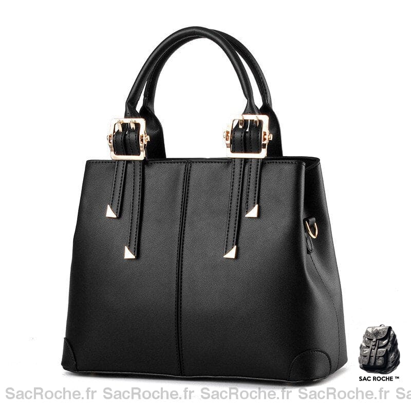 Sac Main Femme Joli Élégant Noir À