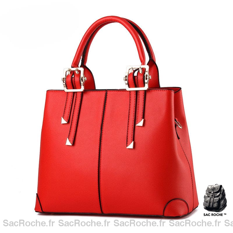 Sac Main Femme Joli Élégant Rouge À