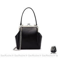 Sac Main Femme - Joli Style Mode - modèle Noir large - Sac Roche ™