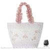 Sac Main Femme Kawaii Rose Blanc À