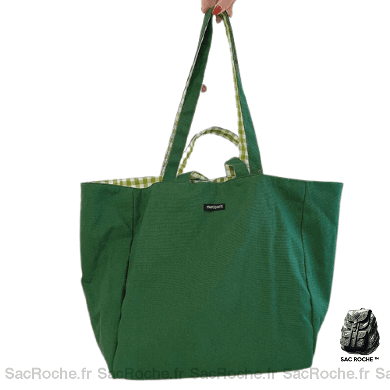 Sac Main Femme Large Croco Vert À