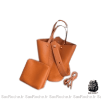 Sac Main Femme Long Cuir - modèle Orange / 22x27x17cm - Sac Roche ™