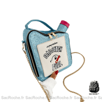 Sac Main Femme Look Rebelle - modèle Bleu - Sac Roche ™