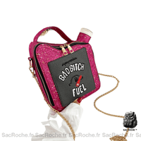 Sac Main Femme Look Rebelle - modèle Fushia - Sac Roche ™