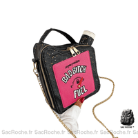 Sac Main Femme Look Rebelle - modèle Noir - Sac Roche ™