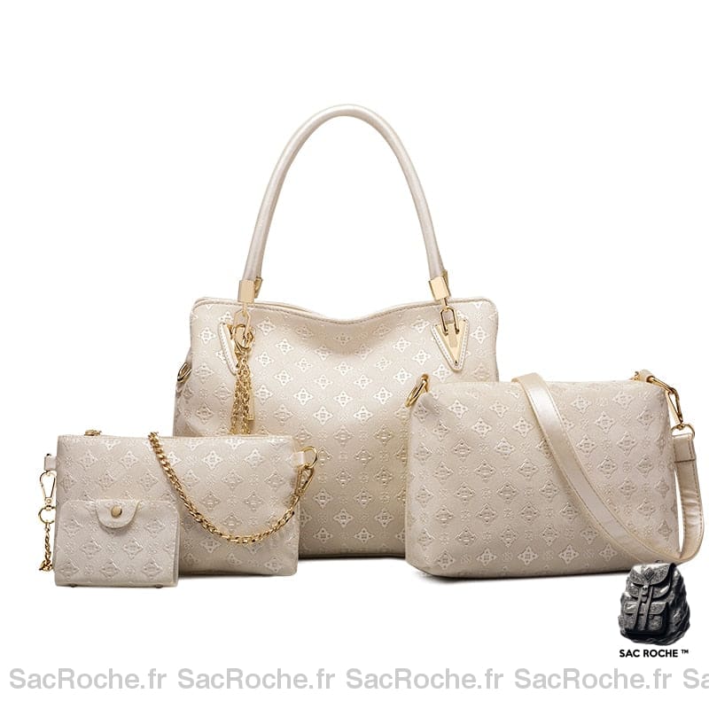 Sac Main Femme Lot Cuir Blanc À