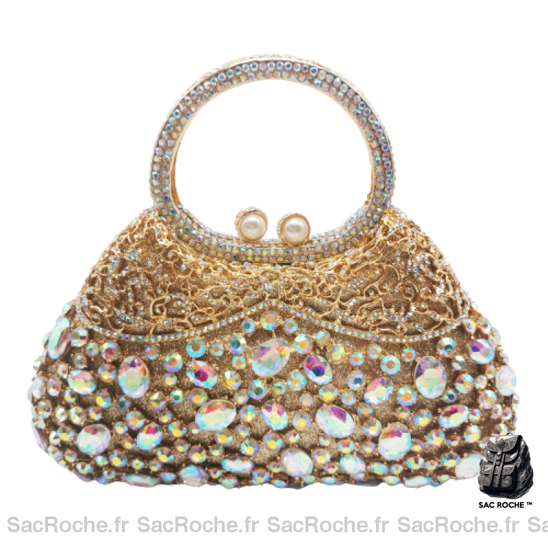 Sac Main Femme Luxe 2017 Doré / 23 X 19.5 7Cm À