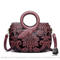 Sac Main Femme Luxe 
Élégance absolue. - modèle Violet / 30x21x10 cm - Sac Roche ™
