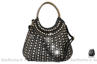 Sac Main Femme Luxe - modèle Noir / 28 x 10cm x 32cm - Sac Roche ™
