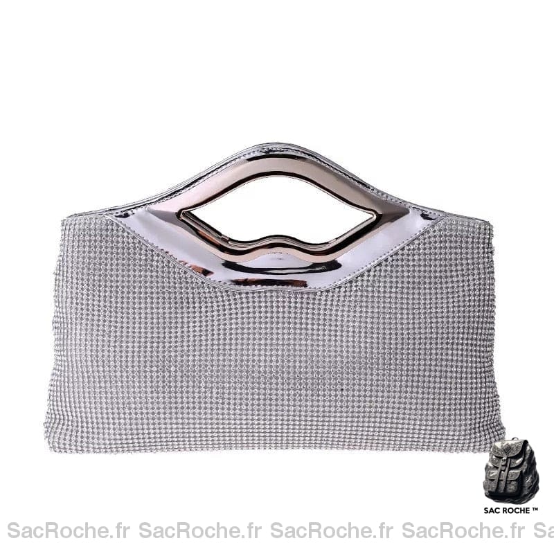 Sac Main Femme Luxe Vintage Argent À