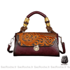 Sac Main Femme Luxe Vintage+ Pin Up Bordeaux / 26X11X26Cm À