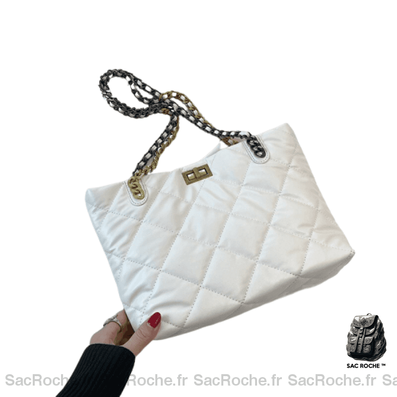 Sac Main Femme Luxe White / 30Cm X 50Cm À