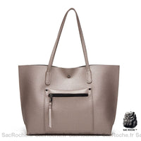Sac Main Femme Lycée - modèle Gris métallisé - Sac Roche ™