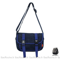 Sac Main Femme Lycéenne Mignon Bleu Marine / 26Cm À