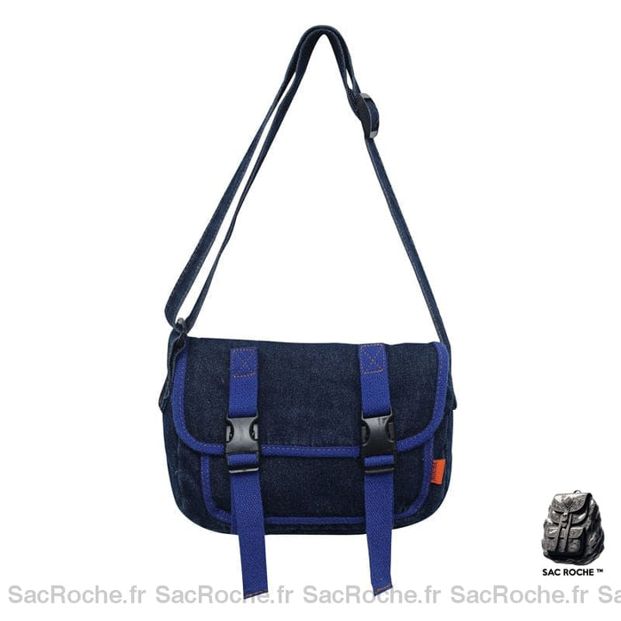 Sac Main Femme Lycéenne Mignon Bleu Marine / 26Cm À