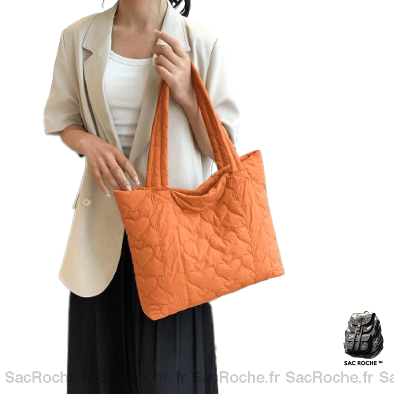 Sac Main Femme Lycéenne Pas Cher Orange / 41X31X8Cm À