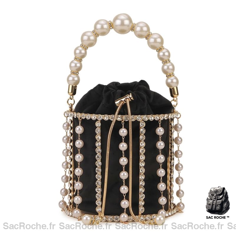 Sac Main Femme Mariage Blanc Noir / 13.5X13.5X12Cm À