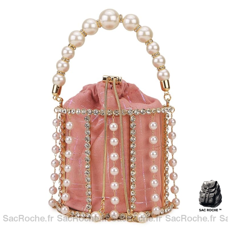 Sac Main Femme Mariage Blanc Rose / 13.5X13.5X12Cm À