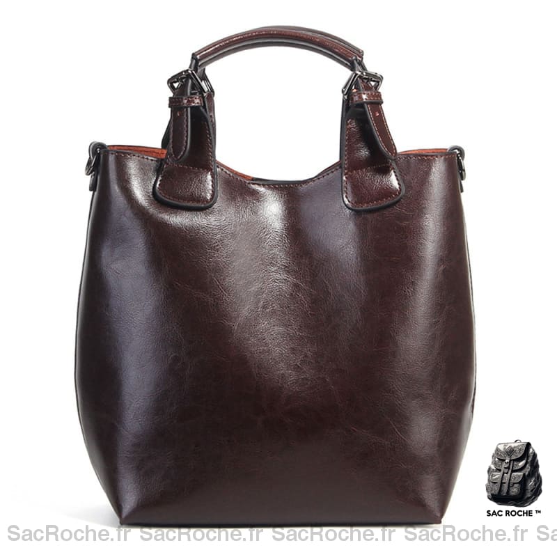 Sac Main Femme Marron Foncé Foncé / 25X28X12Cm Sacs À Main