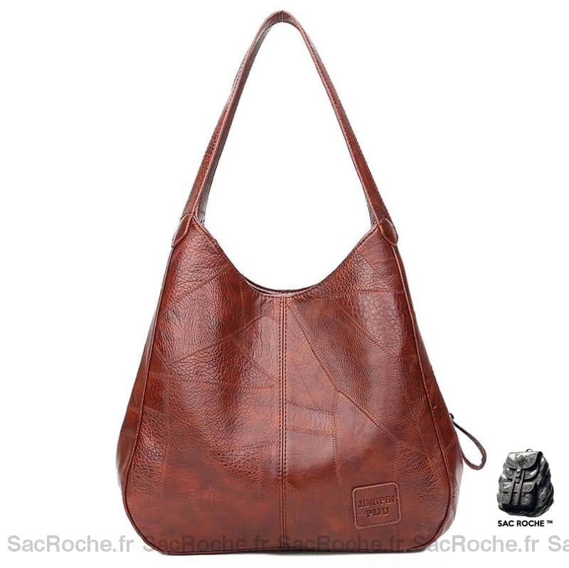 Sac Main Femme Marron Vintage / 28X12X30Cm À