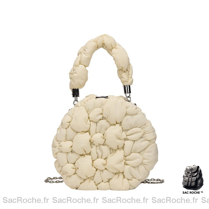 Sac Main Femme Matelassé Blanc Cassé À Main Femme