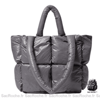 Sac Main Femme Matelassé Blanc - modèle Gris - Sac Roche ™