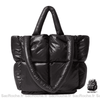 Sac Main Femme Matelassé Blanc Noir À