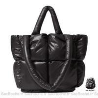Sac Main Femme Matelassé Blanc - modèle Noir - Sac Roche ™