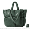 Sac Main Femme Matelassé Blanc Vert À
