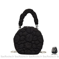 Sac main femme matelassé - modèle Noir - Sac Roche ™