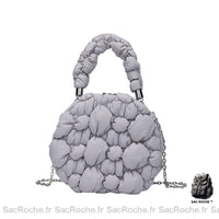 Sac main femme matelassé - modèle Violet clair - Sac Roche ™