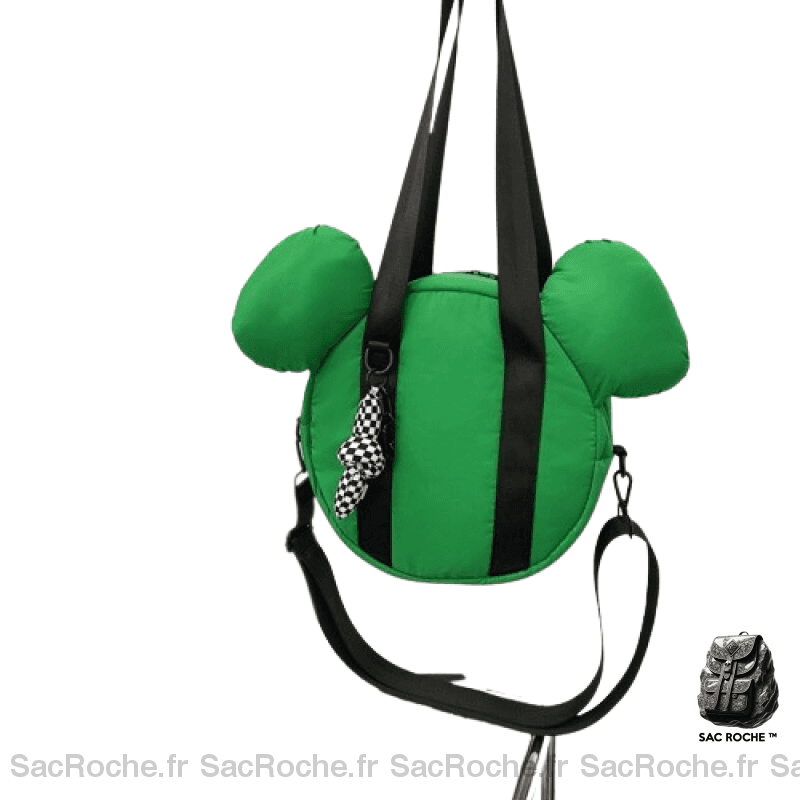 Sac Main Femme Mickey Disney Vert / 29Cmx10Cmx29Cm À