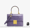 Sac Main Femme Mini Cuir Violet À