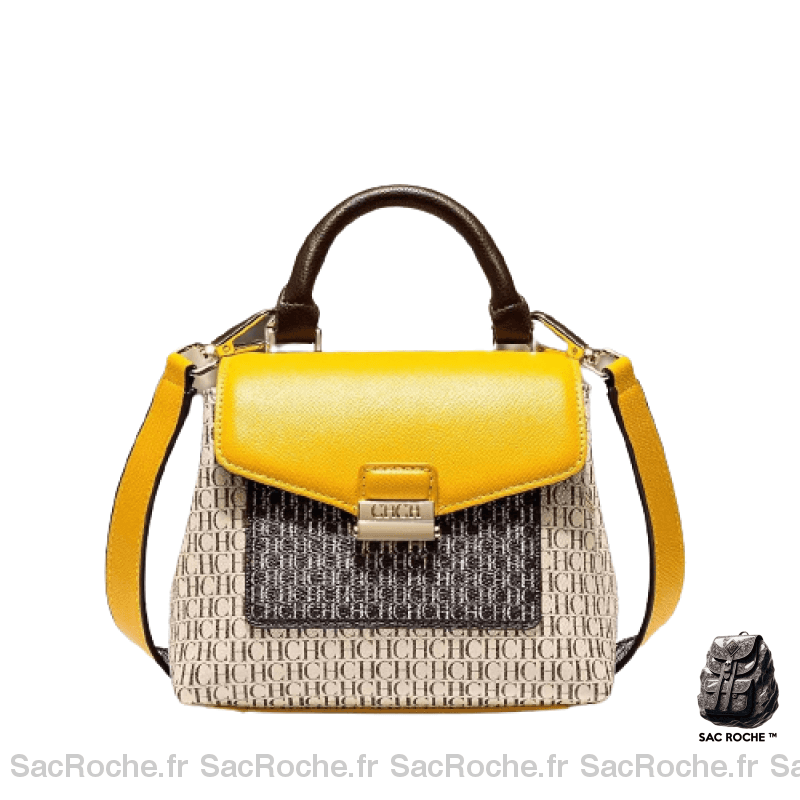 Sac Main Femme Mini Sacs Jaune / 18.5X9X16Cm À